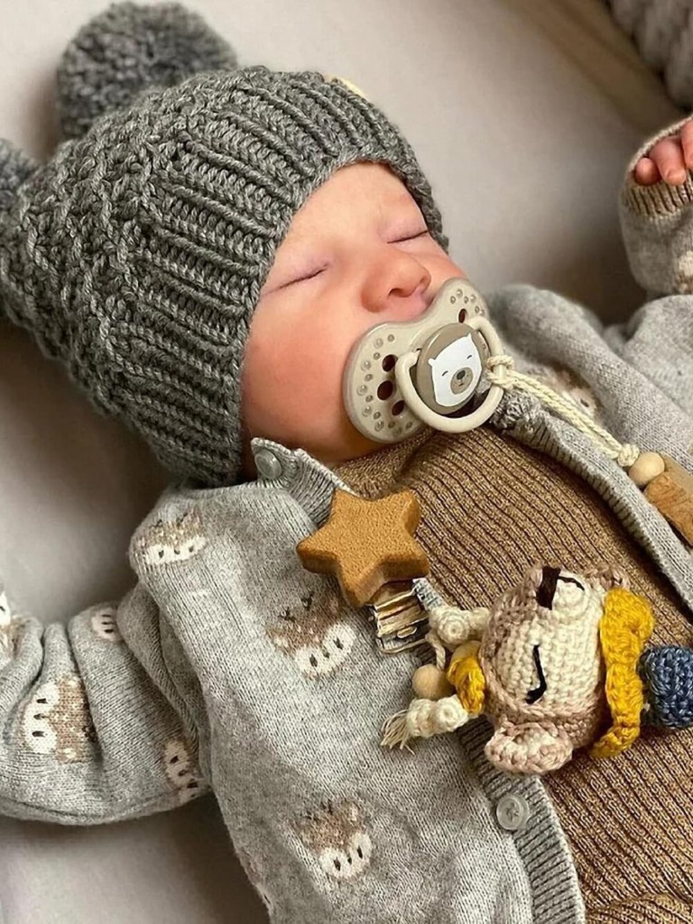 17in Reborn Baby Doll Boy Full Vinyl Soft Poseable Sleeping Newborn